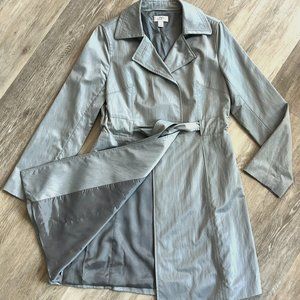 Ann Taylor Loft Silver/Gray Raincoat